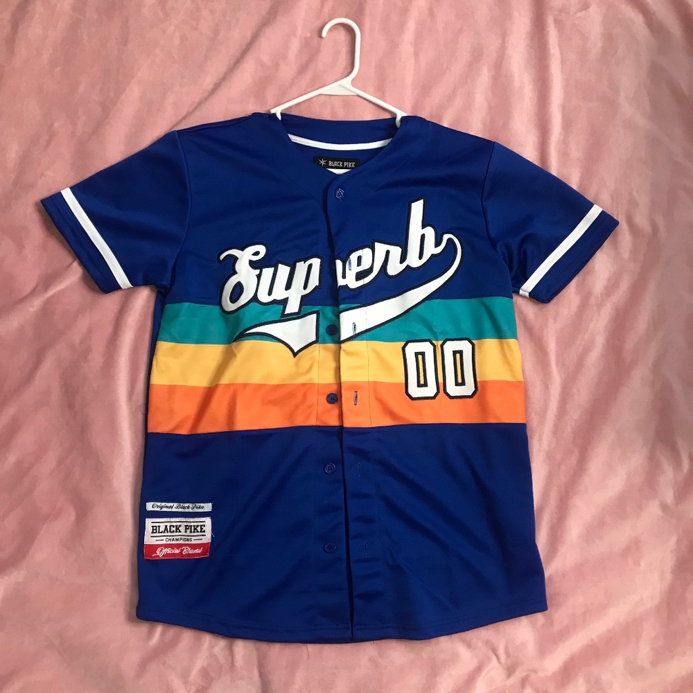 Superb Black Pike Baseball Jersey